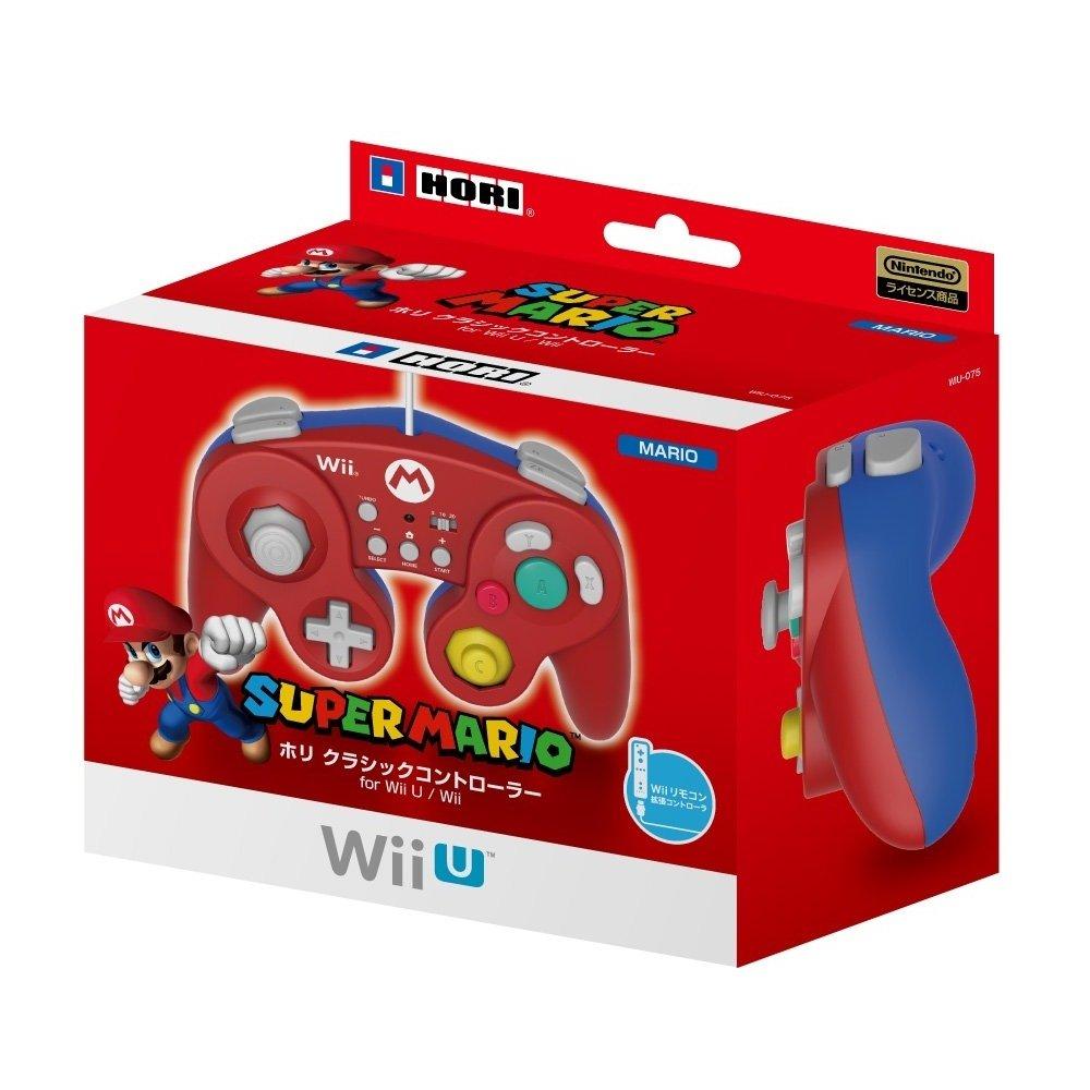 with Wii Hori Classic Controller for Wii U Mario [Compatible U/Wii]