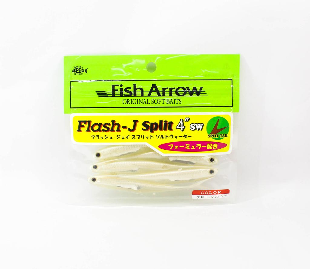 Fish Arrow Soft Lure Flash J Split SW 4 Inch 5 Piece Per Pack #109 (8832)