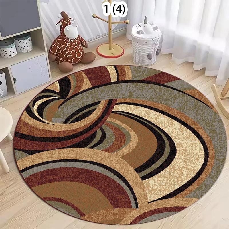 Modern Light Luxury Round Carpet Lounge Rug Study Bedroom Mat Home Decor Soft Anti-Slip Table Mat Room Decoration Teenager Rugs