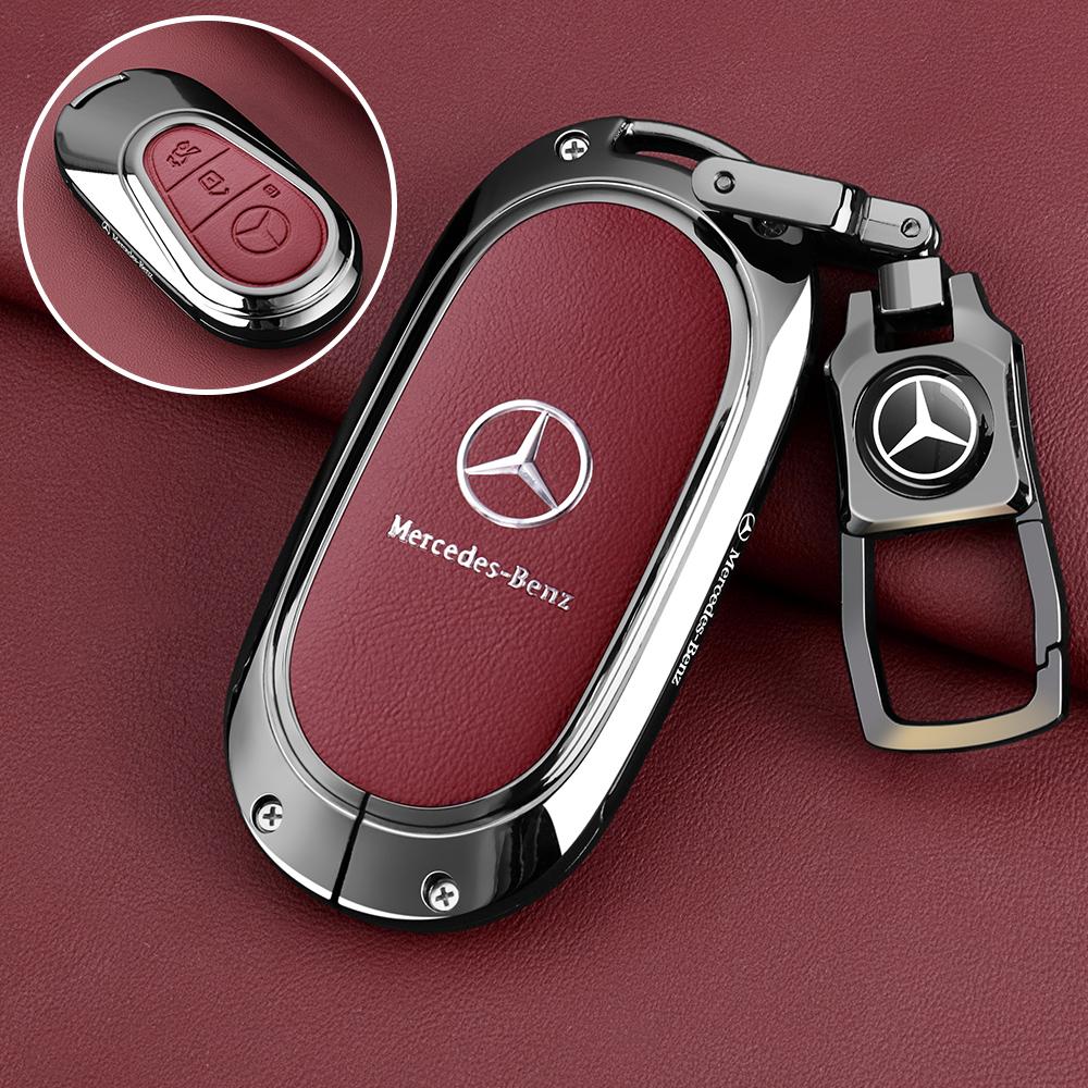 PNR1 Car Alloy Key Case Key Bag Shell For Mercedes Benz 2022 C S Class W206 W223 S350 C260 C300 S400 S450 S500 Key Shell Protector