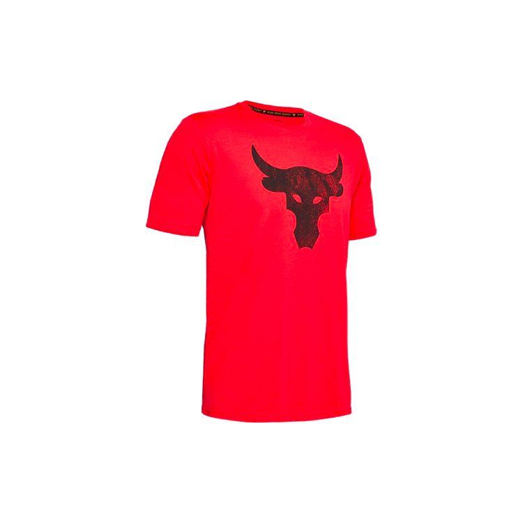 Under Armour Мужская футболка с короткими рукавами Project Rock Bull Graphic Sportstyle Mesa-Red 1351582-608
