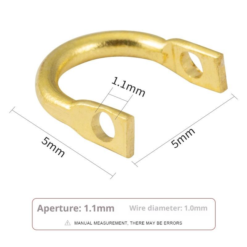 50Pcs Easy-Spin Clevises U- Shaped Easy Spin Brass Fishing Lure Accessories Durable Sliver/Gold Fishing Spinners
