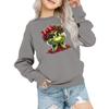 Kids' Fashion Loose-Fit Casual Long-Sleeve Christmas Print Oversized Crewneck Sweatshirt