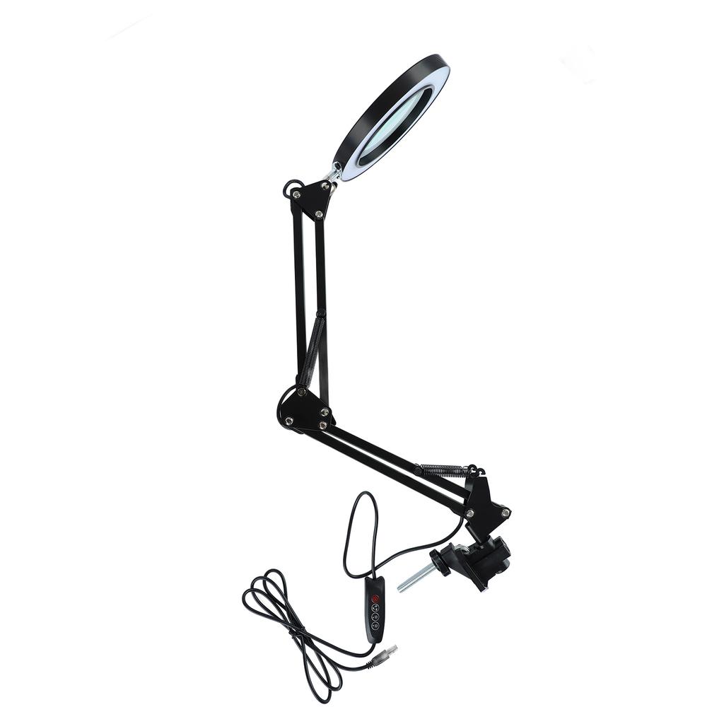 Magnifying Lamp 10X Magnifier Desk LED Light Adjustable with Clamp for Maintenance