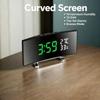 Curved Screen Digital Alarm Clock Large Table Clock Multi-function Desk Clock  Table Use
