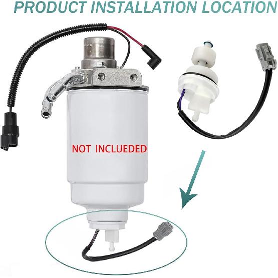 Car Water in Fuel Indicator Sensor, 6.6L V8 Duramax Engine Fuel Filter Sensor Replacement OEM #12639277, Compatible with 2001-2011 Silveardo Sierra