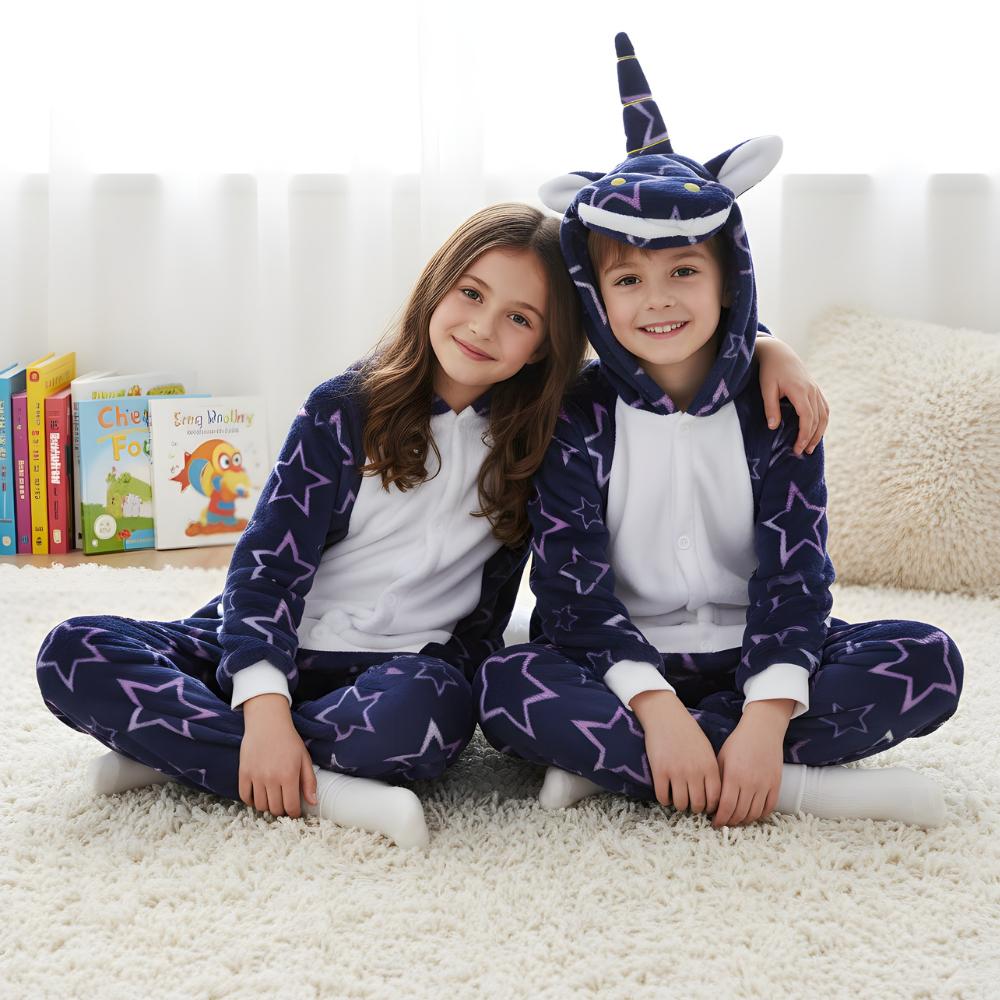 Piżama Onesie Kigurumi Kostium Gwiazdki Jednorożec  Dzieci 135 - 145Cm