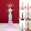 Mini Manikin Jewelry Stand Lady Mannequin Jewelry Organizer with 8 Hooks 2 Tier Necklace Bracelet Earring Ring Holder Display Stand