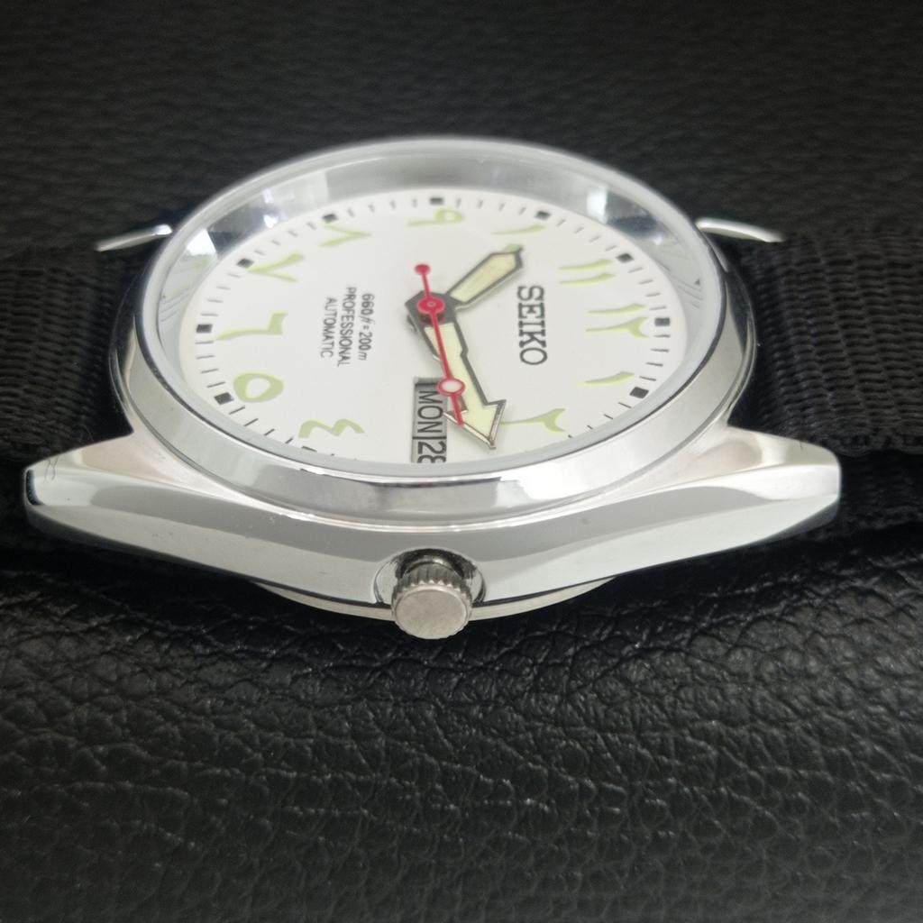 ОТРЕСТАВРИРОВАННЫЕ ВИНТАЖНЫЕ МУЖСКИЕ АВТОМАТИЧЕСКИЕ ЧАСЫ SEIKO 6309A ЯПОНИЯ БЕЛЫЙ ЦИФЕРБЛАТ a442725-1