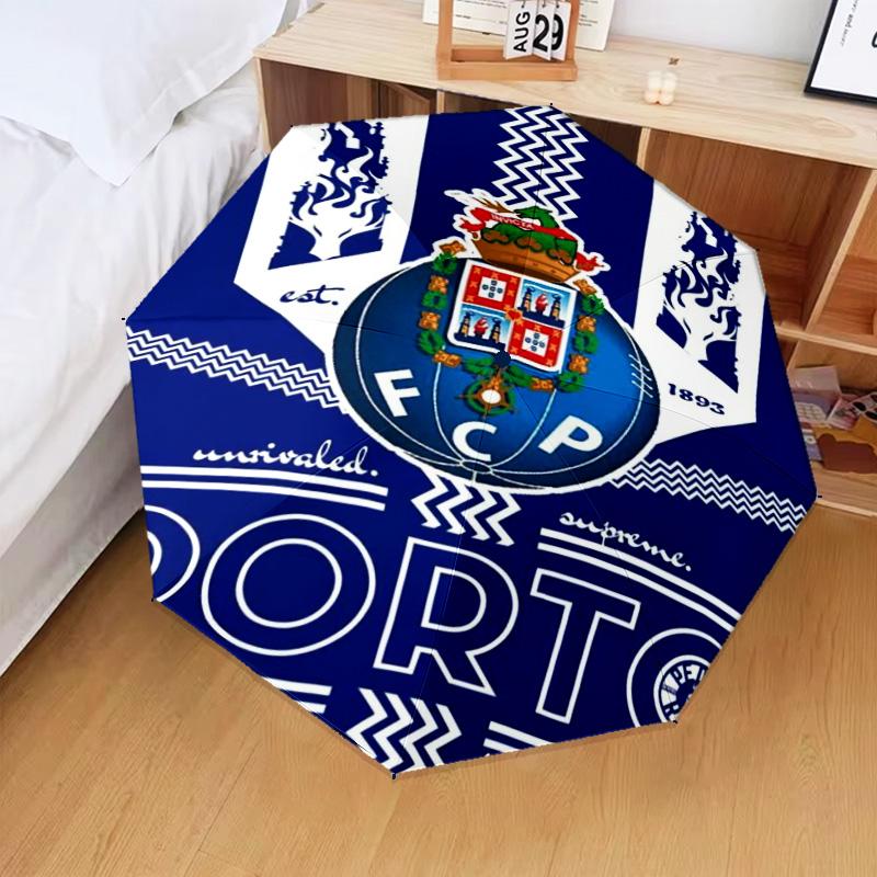 1 шт. Складной зонт с принтом эмблемы Fc Space, автоматический зонт, 8 спиц, для путешествий, кемпинга, вентилятор, подарки на Рождество
