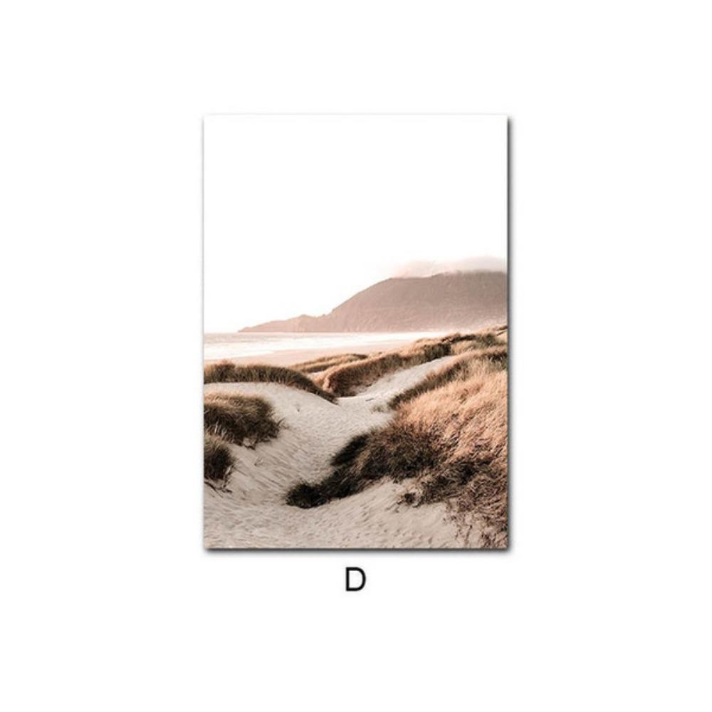 Природный пейзаж Пляж Закат Стена Арт-постер Скандинавская печать Современная живопись Гостиная Спальня Домашнее украшение Фреска