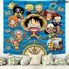 Настенное панно One Piece Эстетичное настенное украшение Печатная тканевая покрывало Декоративные панно для спальни гостиной Домашний декор