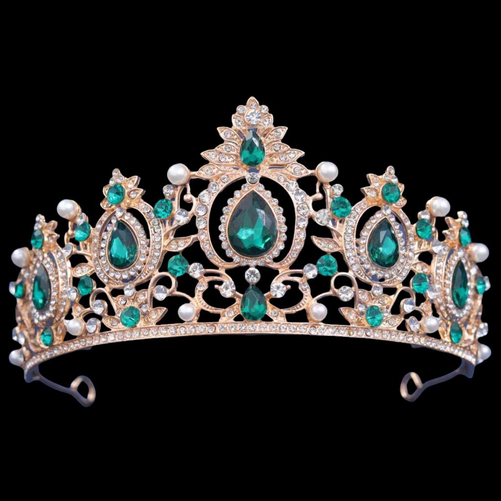 Baroque Crystal Tiaras and Crowns Rhinestone Prom Diadem Headband for Women Bridal Wedding Hair Accessories Jewelry Crown Tiara