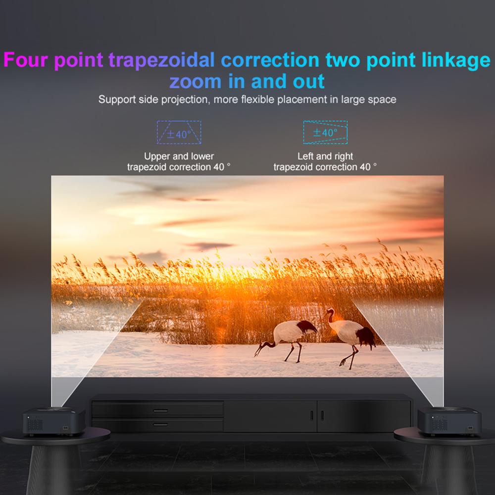 Мини-проектор со штативом, беспроводные портативные кинопроекторы 4K, срок службы лампы 30 000 часов