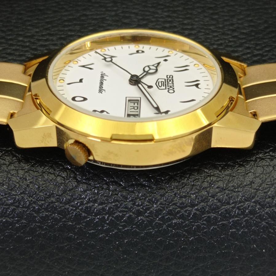 МУЖСКИЕ ВОССТАНОВЛЕННЫЕ SEIKO 5 JAPAN 6309A АВТОМАТИЧЕСКИЕ АРАБСКИЕ БЕЛЫЕ ЦИФЕРБЛАТНЫЕ ЧАСЫ a426405-2