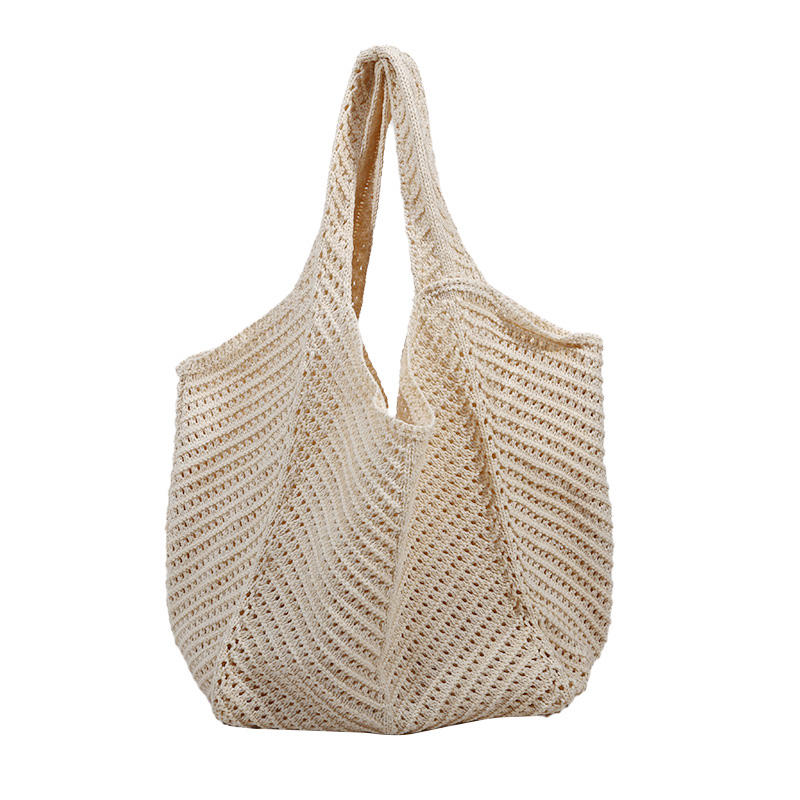 Женская модная ретро-сумка на одно плечо, плетеная крючком, дорожная легкая пляжная сумка для отдыха