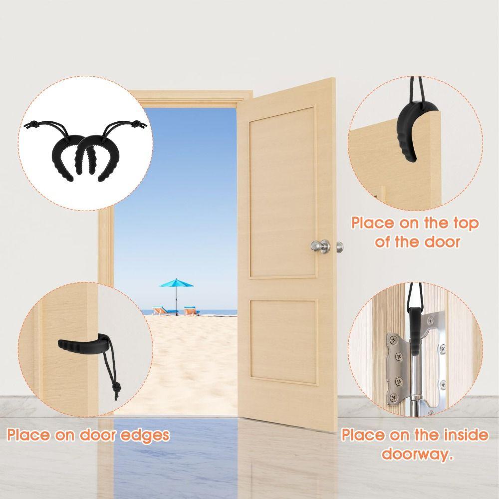 2Pcs Silent Anti-Pinch Hand Guard Anti-collision Door Block C-Shaped Door Stopper Bedroom