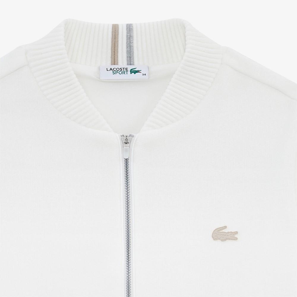 [lacoste] Women's Woven Contrast Windproof Zip-Up Cardigan AF811E-55N001