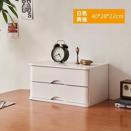 Multi-layer Desktop Storage Boxes Wooden Drawer File Boxt Computer Heighten Rack Solid Wood Debris Storage Cabinet Organizer