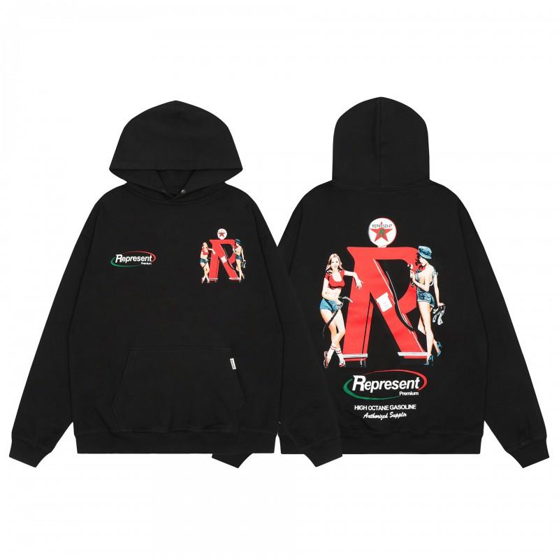 Unisex Oversized Hooded Sweatshirt With Tropical Palm Print Streetwear Cotton Fleece Pullover Winter