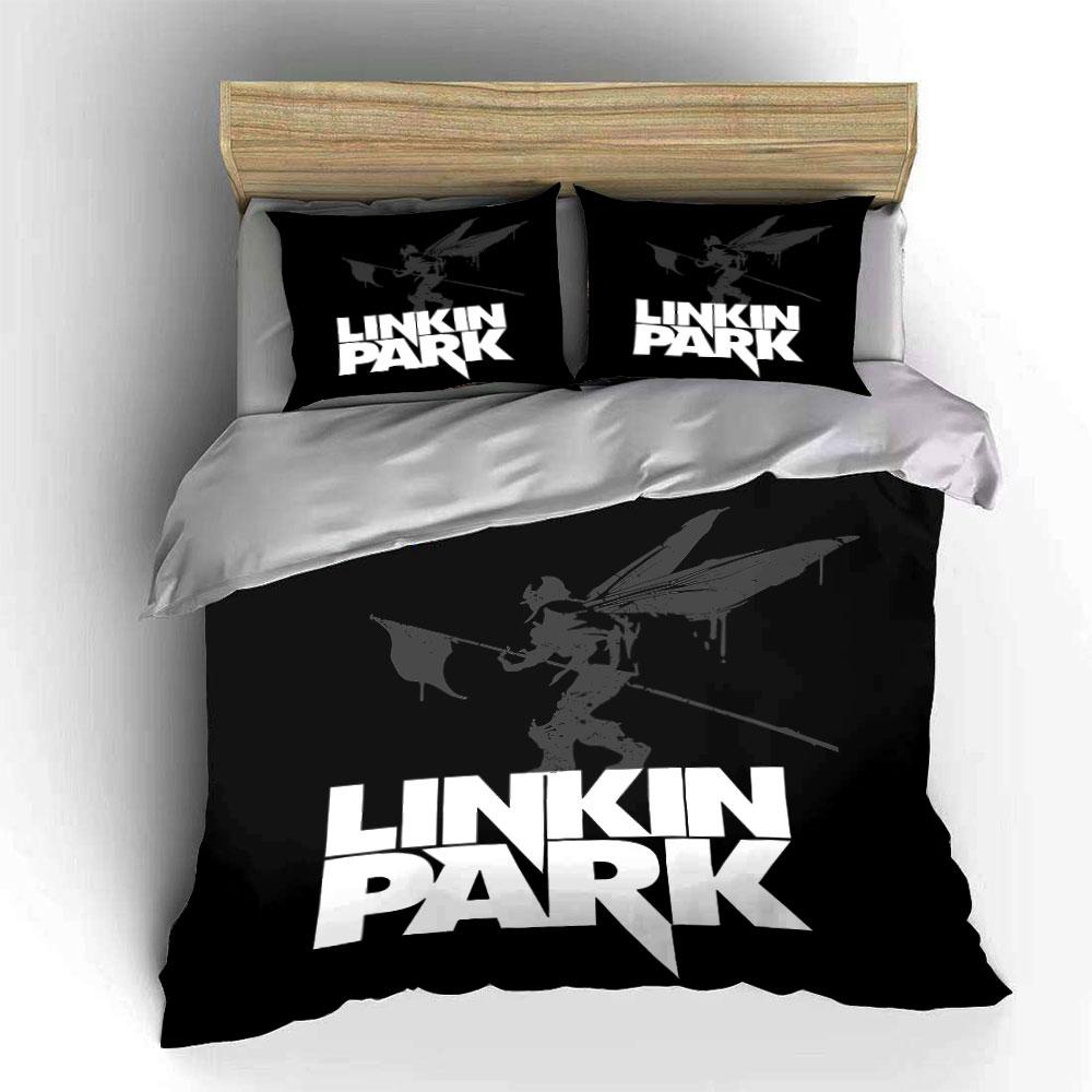 Linkin Park Themed Bedding Set Bedding Duvet Cover Set Duvet Cover Pillowcases (1 * Duvet Cover 2 * Pillowcases, without duvet insert)