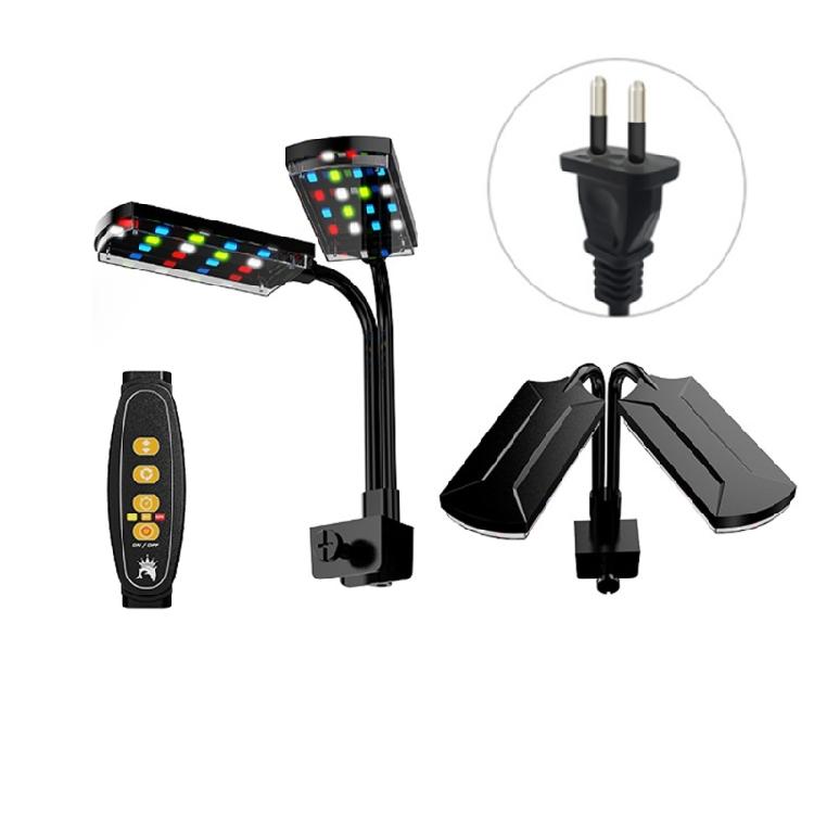 Светодиодная лампа для аквариума полного спектра, USB, с клипсой, с таймером, широкий угол освещения для роста рыб и растений, с изменяемым цветом