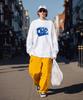 OHP Ohp Blue Paint Crew Neck Long Sleeve T-Shirt