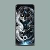 Чехол для телефона для Xiaomi Redmi 15C 14C 12C 13C Redmi Note 15 14 13 12 11 10 Pro Plus 5G 12S Силиконовый чехол Милый Черно-белый Дракон