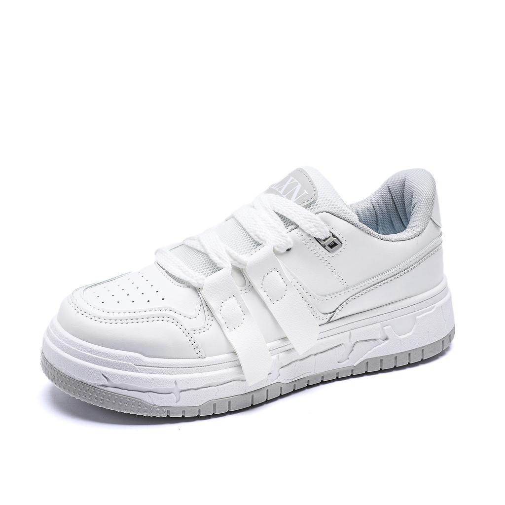 Мода 2024 Новые Весенние Маленькие Белые Туфли Мужские Повседневные Спортивные Туфли Толстая Подошва Универсальные Студенческие