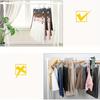 Four-layer dress hanger with 8 clips. Adjustable non-slip hanger. Made of stainless steel. Foldable for drying clothes.