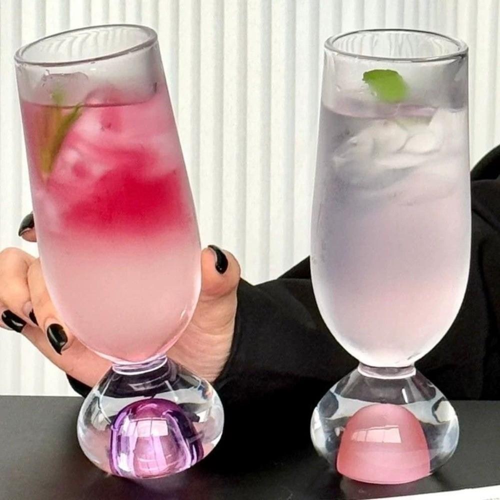 Exquisite Glass Stemmed Cup 170ml Juice Cup Creative Beer Cup Wine Tasting