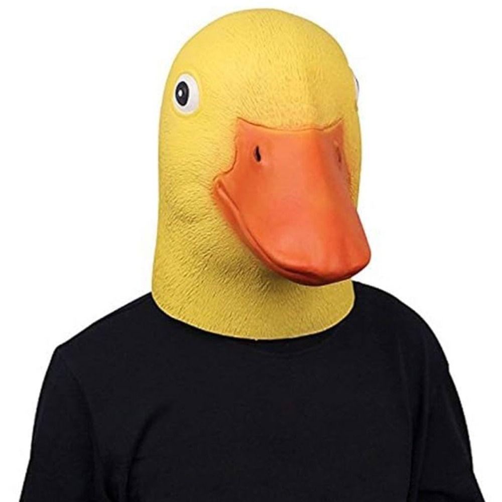 Novelty Yellow Duck Head Mask Latex Cosplay Accessories Premium Humorous Animal Masks Halloween