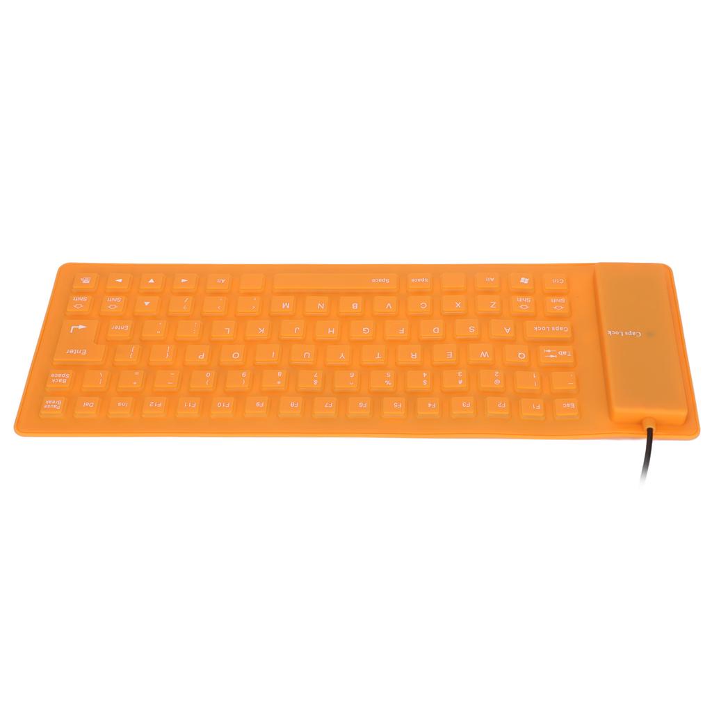 Silicone Keyboard Fully Sealed Design Lightweight Portable Silent Soft Comfortable USB Wired Silicone Keyboard for PC