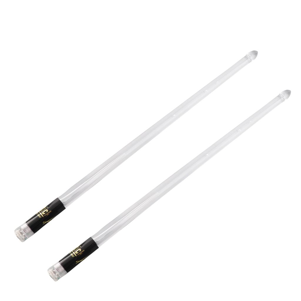 LED Light Up Drumsticks Jazz Drum Sticks 15 Gradient Colorful Lights USB Charging with ON OFF Switch Drumstick Drum Set