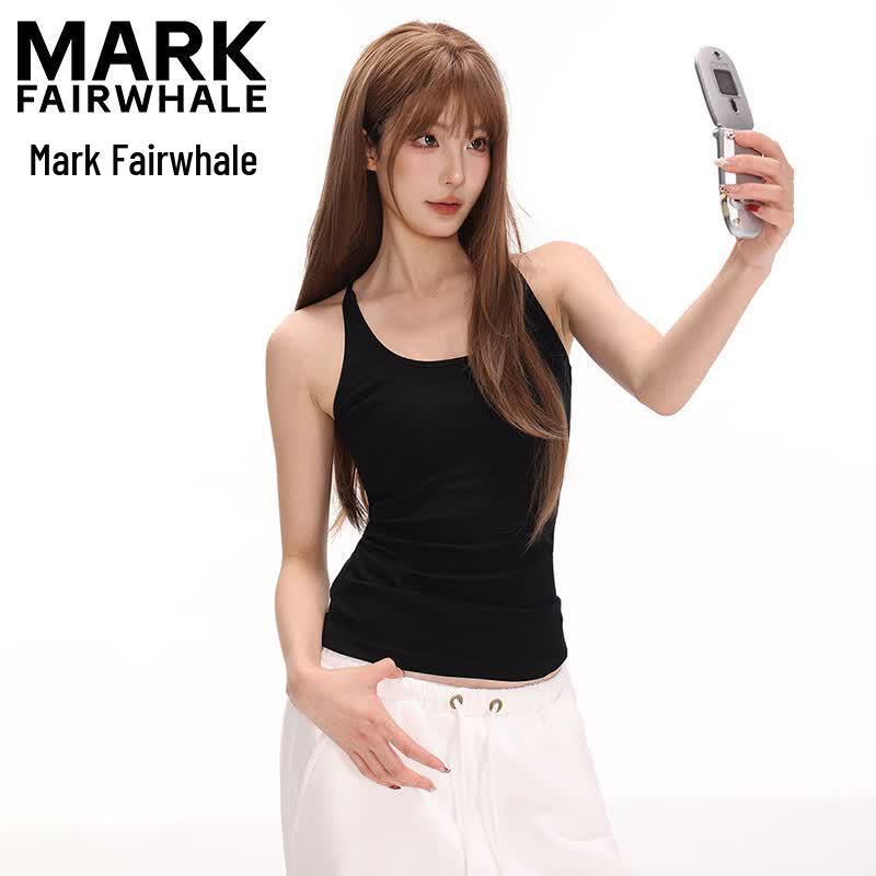 Mark Fairwhale Женский ribbed топ-майка на бретельках с встроенным бюстгальтером