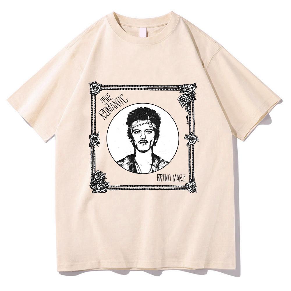 Bruno Mars "The Romantic" Tee Bruno Mars 2026New Album T-shirt Unisex Youth and Adult T-shirt Cotton High Quality Y2K T Shirts couple matching outfits