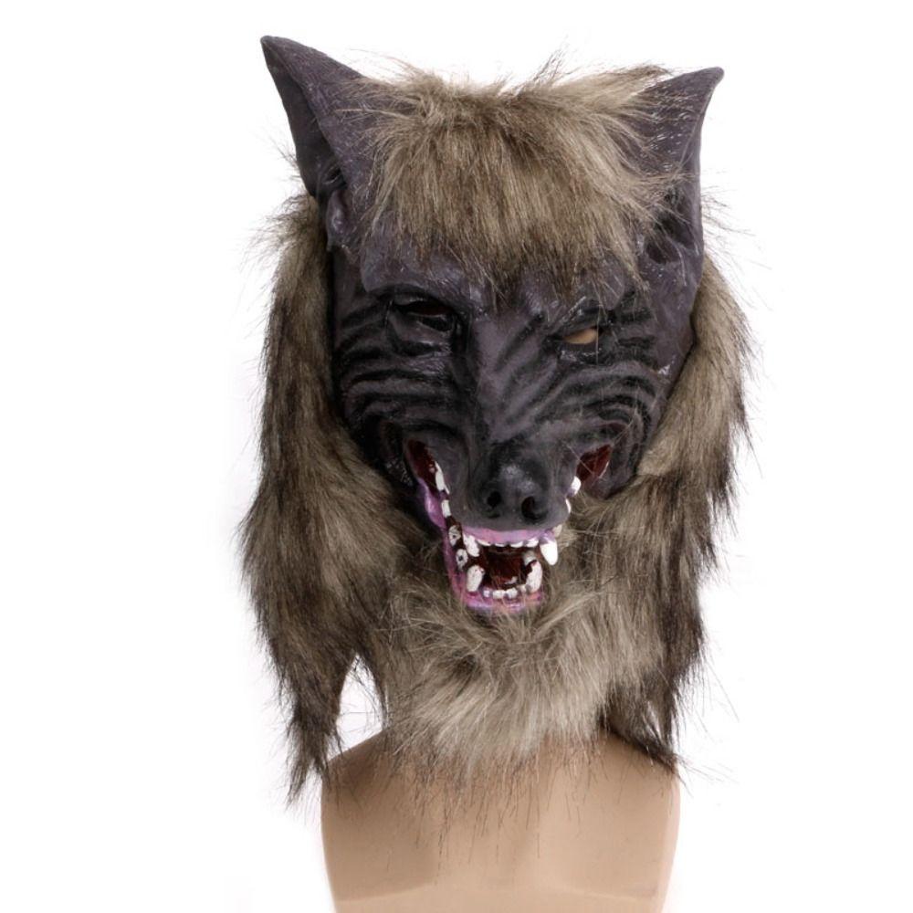 Horror Latex Wolf Head Mask Latex Halloween Wolf Costume Cosplay Ghost Festival