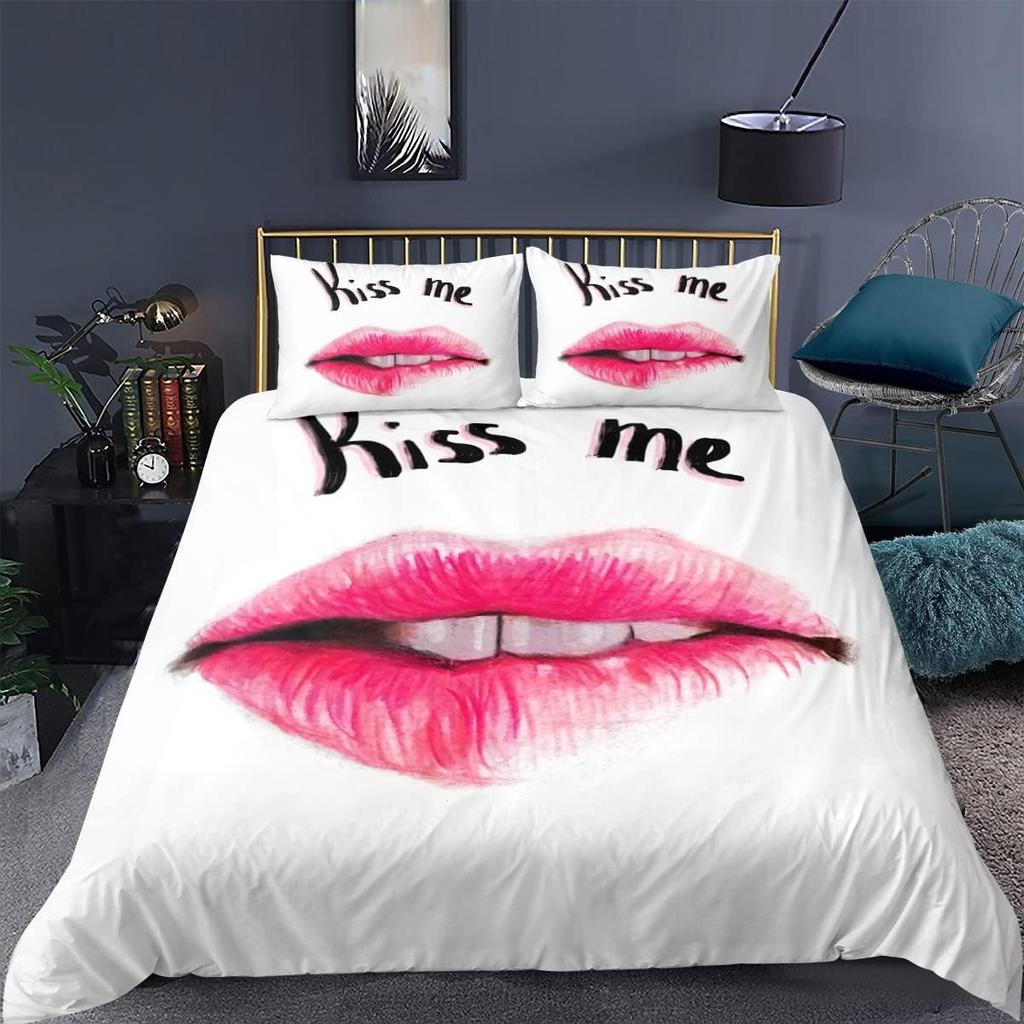 Black White Couple Duvet Cover Pillowcase Couples Bedding Set Adult Boy Girl Bedroom Decoration Gift Single Double Size