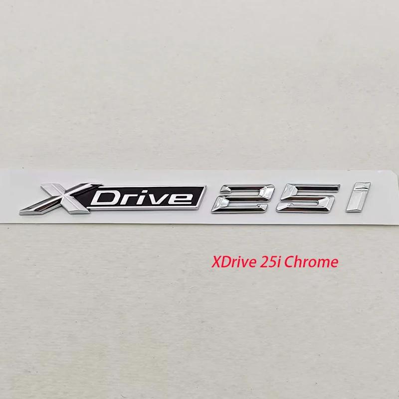 3D ABS Car Styling Logo XDrive 25i 25d Badge Rear Trunk Emblem Side Door Sticker For BMW X2 X3 XDrive Auto Accessories zw5