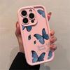 INS Retro Butterfly Phone Case For iPhone 16 11 12 13 14 15 Pro Max Plus XS Max X XR SE2 Shockproof Silicone Bumper Back Cover