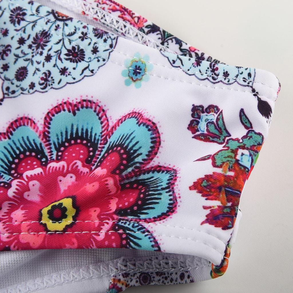 2022 European & American High-Waisted Tie-Up Cutout Backless Bikini