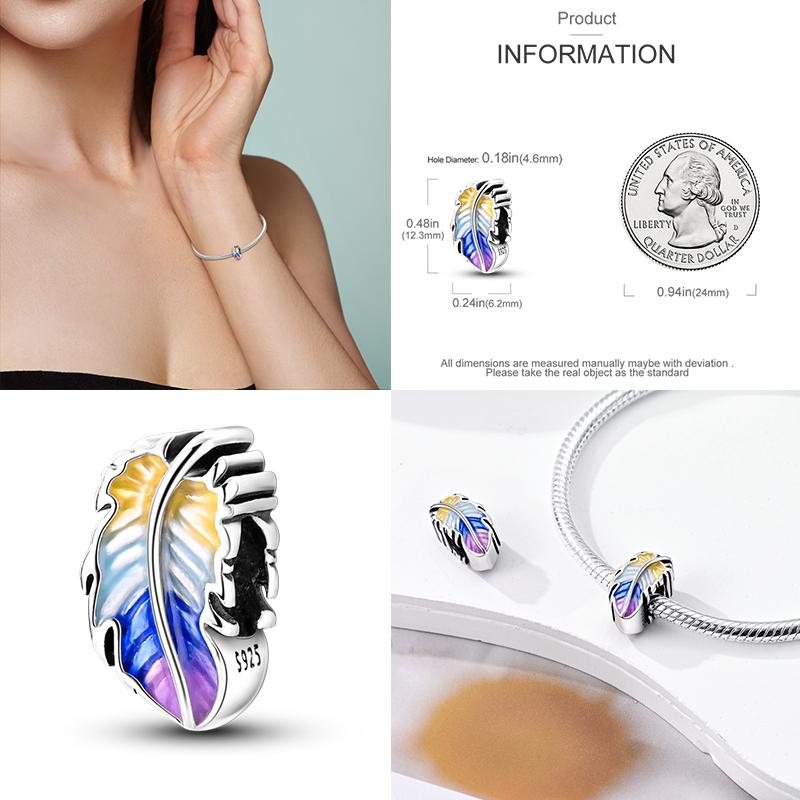 925 Sterling Silver Murano Glass Red Beads Blue Pink Purple Round Charm Plata De Ley 925 For Original Bracelet Jewelry