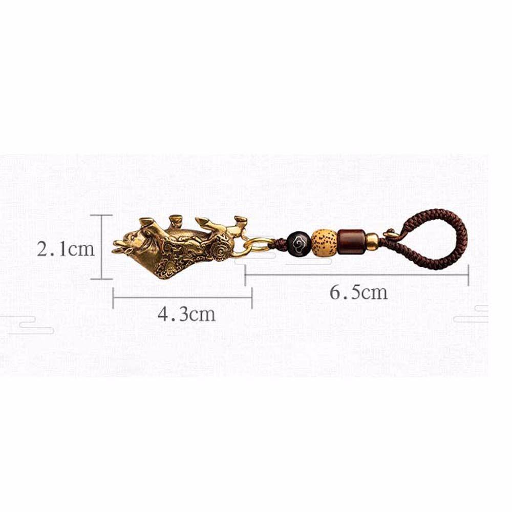 Accessories Lucky Rope Lanyard Pendants Bull Brass Key Rings Bag Keychain Car Key Chain Keyfob
