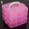 3 Layers 18 Compartments Clear Storage Box Container Jewelry Bead Organizer Case Rangement Cajas Organizadoras Plastic Box