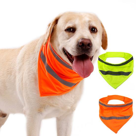 Бандана для домашних животных, светоотражающая полоска, наряд из полиэстера, модный треугольный нагрудник для домашних животных, собак, кошек