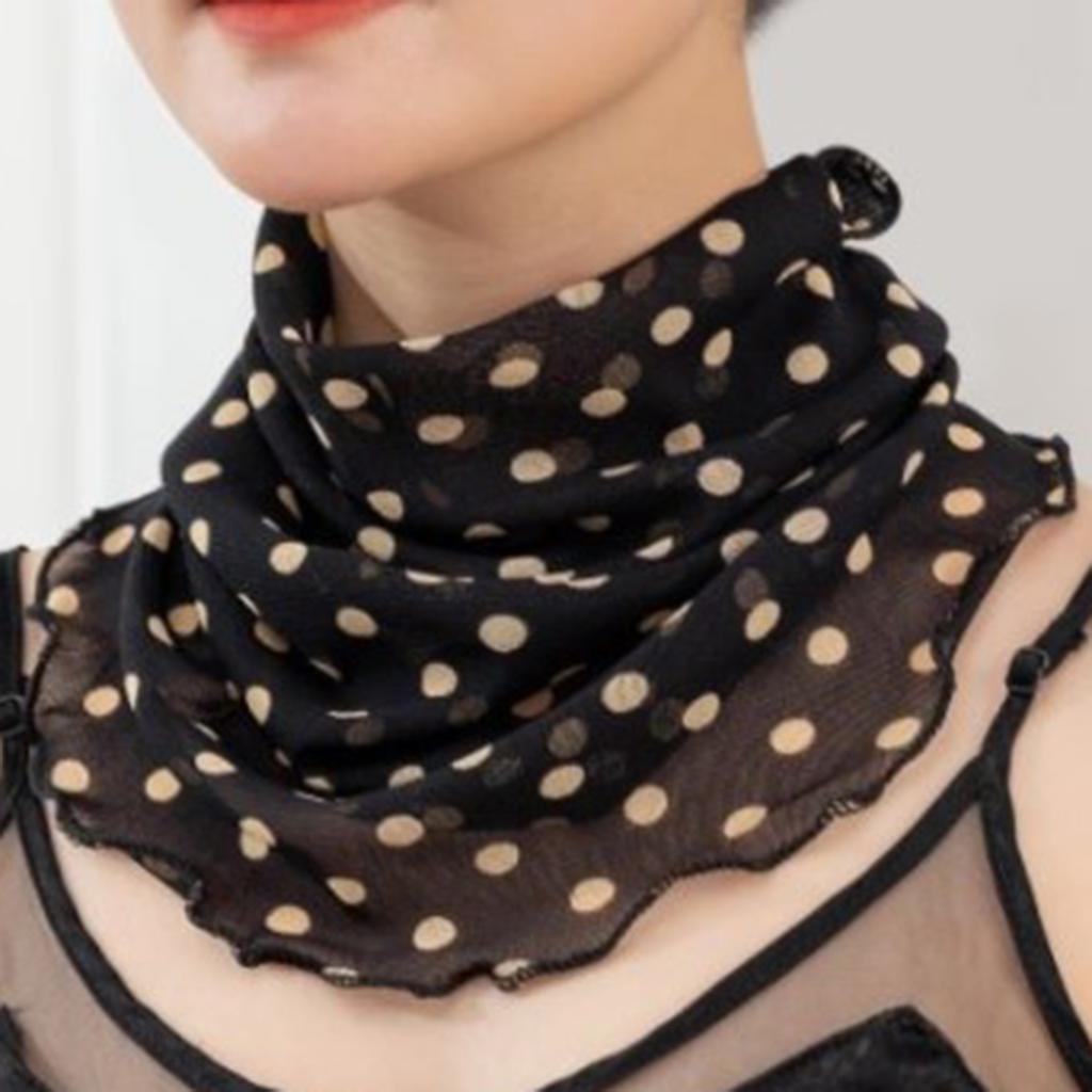 Summer Gauze Scarf Veil Ear Mask Hood Spring Lightweight Muffler Women Decorative Small Silk Scarf Sunscreen Mask