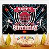 Ice Hockey Happy Birthday Backdrop Banner Ice Hockey Rink Game Sports Theme Background Decor for Player Adult Kids Boys Girls Birthday Party Favors
