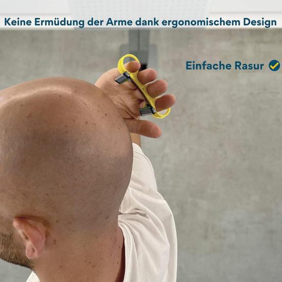 Ручная быстрая бритва для головы для стрижки налысо с 4 лезвиями, эргономичный триммер с ручным приводом для мужской кожи головы, бороды, тела, груминга, дорожный набор для стрижки
