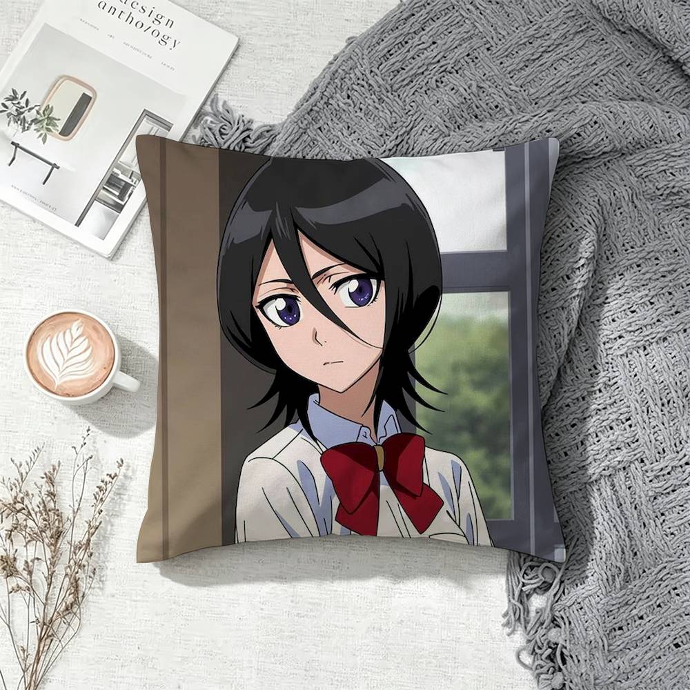 Rukia Kuchiki Bleach Double-Sided Printed Cushion Cover Bedroom Bedside Sofa Pillow Case