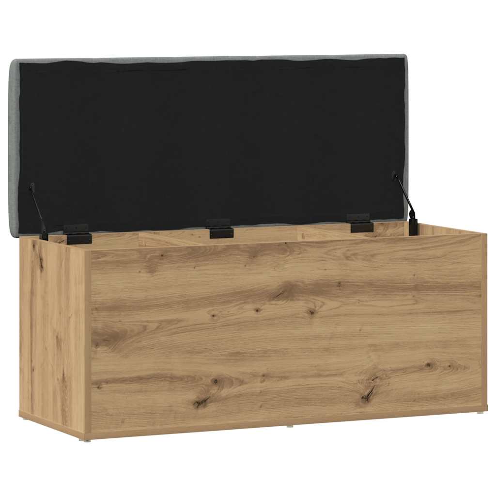 Ławka Ze Schowkiem Dąb Rzemieślniczy 102X42X45Cm Drewno Klejone